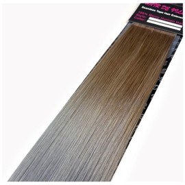 20 Pieces 22" Inches Balayage Ombre Two Tone PU Tape in Skin Weft Human Hair Extensions Color T 18/Silver Dark Blonde Faded to Silver