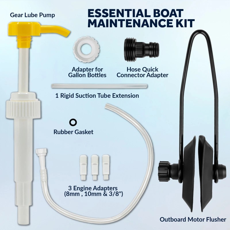 Five Oceans Universal Outboard Motor Flusher Rectangular Muffs & Gear