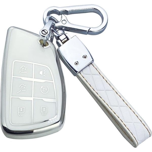 Yuebutor Key Fob Cover Case Compatible with Chevy 2021-2023 Suburban