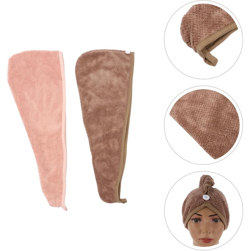 Beaupretty 2 Piezas Toalla Turbante de Microfibra para Secar el