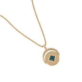 Alex and Ani Birthstone and Flower Flip Charm Adjustable Necklace, May, STG