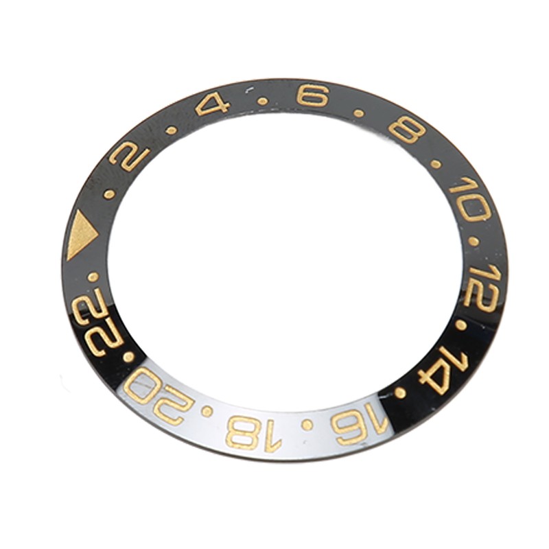 Ceramic Watch Bezel Ring Black Base Gold Digit Watch Bezel