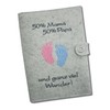 Maternity pass cover deluxe with extra compartments and closure, 100%