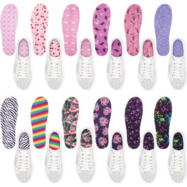 Velmitten 12 Pairs No Show Socks Sockless Shoe Liner Washable Barefoot Shoe Insoles No Slipping Inserts for Women Man