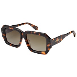 Dollger Retro Square Polarized Sonnenbrille für Frauen Männer, 70er 80er Jahre Classic Vintage Rectangle Shades Leopard