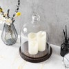 MyGift Clear Cloche Glass Dome, Display Bell Jar with Top