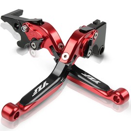 R QIANKONG YZF-R1 R1M R1S R6 Brake & Clutch Levers Set Foldable Extendable CNC Fit Compatible with YZF R1 R1M R1S 2015-2020 R6 2017-2020(Red)