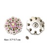 Berry Conchos with Screws Metal Flower Rhinestone Conchos 12 Pieces
