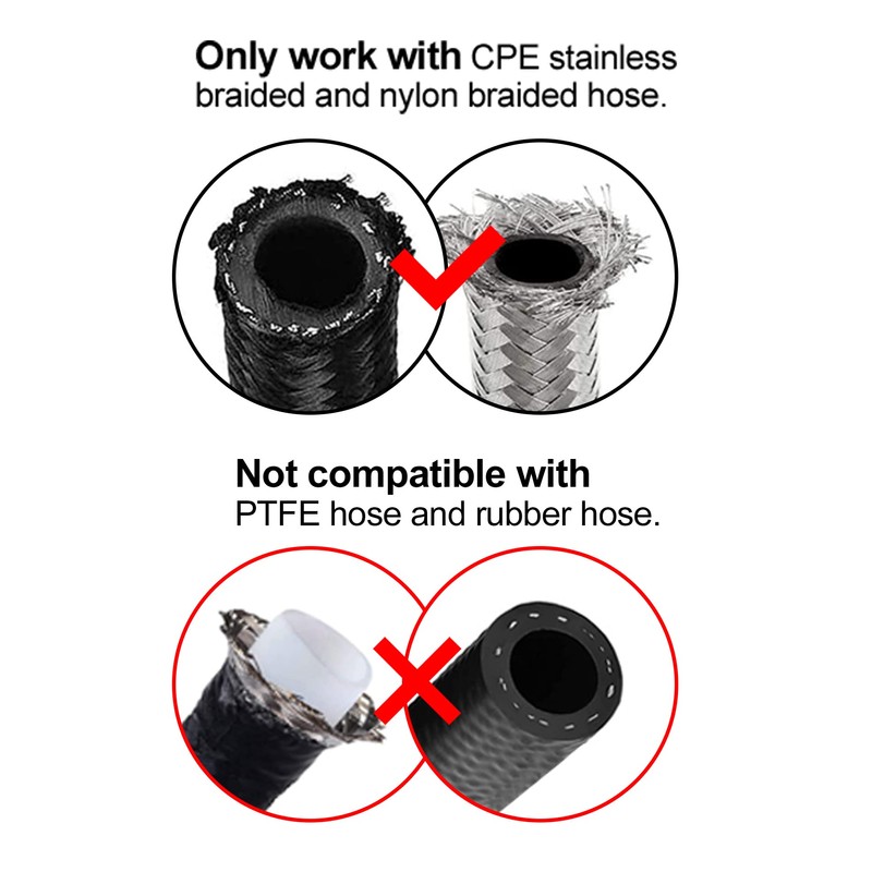 EVIL ENERGY 6AN Hose End Fitting Straight Swivel for CPE