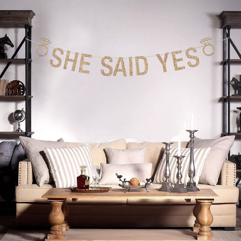 She Said Yes Banner, He Put a Ring on It,