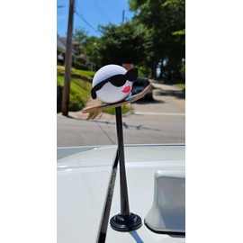 Coolballs Cool Wahine Surfer Surfing Antenna Topper/Car Topper (Includes Coolballs Car Magnet Buddy Magnetic Car Topper Stand)