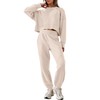 ANRABESS Womens 2 Piece Outfits Lounge Sets Cropped Sweatshirt &