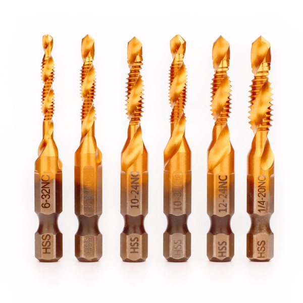 PARDFU HSS 4341 Combination Tap Bit Set (6 Pieces) with