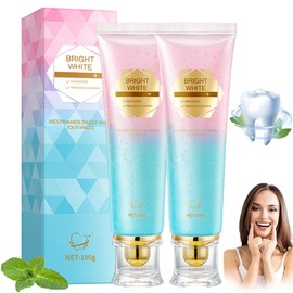 Pack of 2 Radiant Whitening Toothpaste, Nicotinamide Whitening Toothpaste, Toothpaste White Teeth, Niacinamide Toothpaste for Deep Cleansing, Intensive Whitening, Fresh Breath