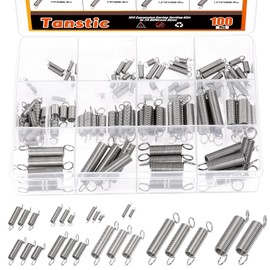Tanstic Extension Spring Assortment Kit Different Sizes Stainless Steel Extension Springs for Repair (100)