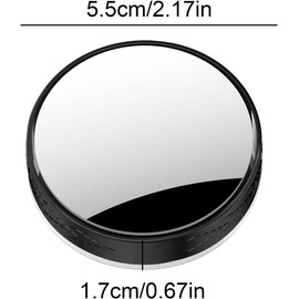 Actualiza 2 unidades de espejos para punto ciego de coche, con ventosa de vacío, espejo convexo HD giratorio 360° para coche, SUV y camiones (negro)