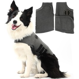 Jaynuier Dog Anxiety Relief Calming Vest, Vet Visits and Separation - Keep Pet Calm, Dog Jacket for Thunder, Fireworks, Anti Anxiety Vest for Dogs and Cat Body