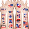 90pcs Temporary Tattoo on July 4th, Fake Red, White, and