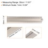 sourcing map Folding Straight Ruler 30cm Metric Aluminum Alloy Protractor