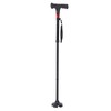 Aluminum Alloy Folding Light Cane Elderly Four‑legged with Lamp Non‑slip