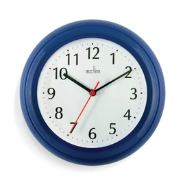 Acctim Wycombe Kitchen Wall Clock Quartz Arabic Numerals Blue 22cm