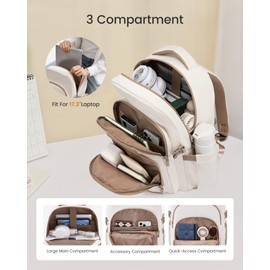 LOVEVOOK Laptop Backpack for Women, 17-Inch Work Backpack, Back to School Bookbag for College Student Teen Girls, Casual Personal Item Travel Bag Business Computer Daypack for Teacher Nurse, Gift