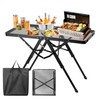 NexTerk Camping Grill Table, Aluminum Folding Picnic Table with 3