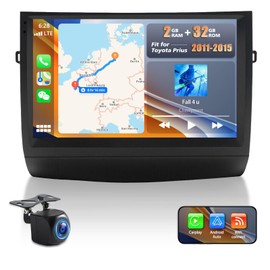 TukboTech Android 13 Car Stereo Compatible with Toyota Prius 2003-2009 Radio Upgrade 9 Inch Touch Screen Double Din Car Stereo with Wireless Carplay Android Auto AHD Backup Camera,2+32G