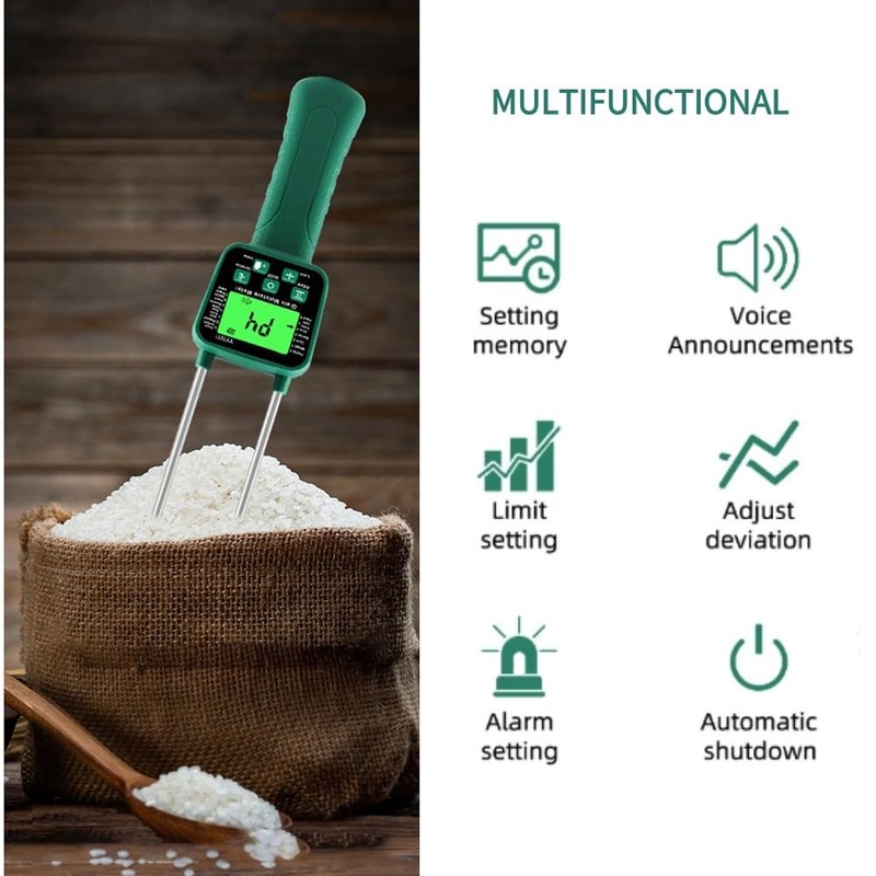 Portable Hay Tester, Hay Bale Tester with Probe for Sesame