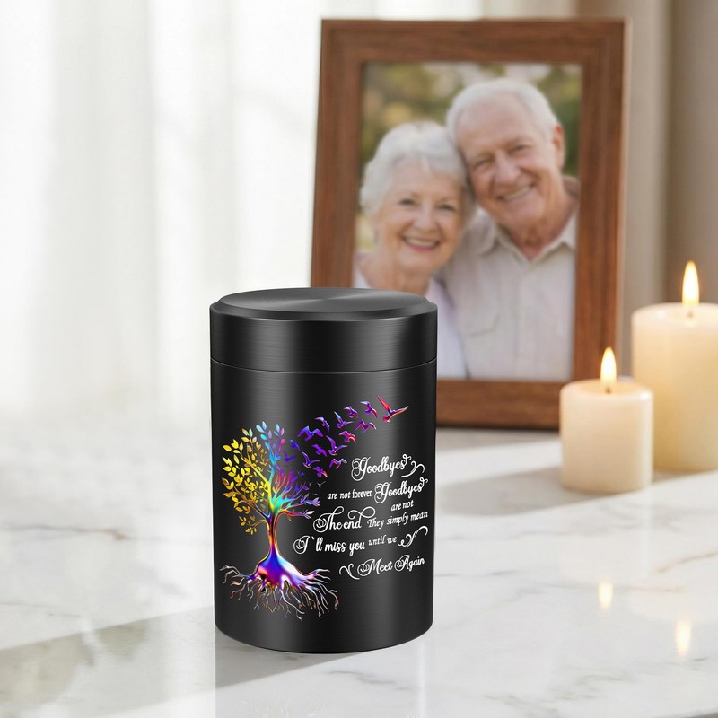 SOITIS Small Urn for Human Ashes Keepsake 2.6 inch Aluminum