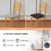 Leather Stretch Chair Seat Covers with Elastic Ties,Waterproof Dining Room