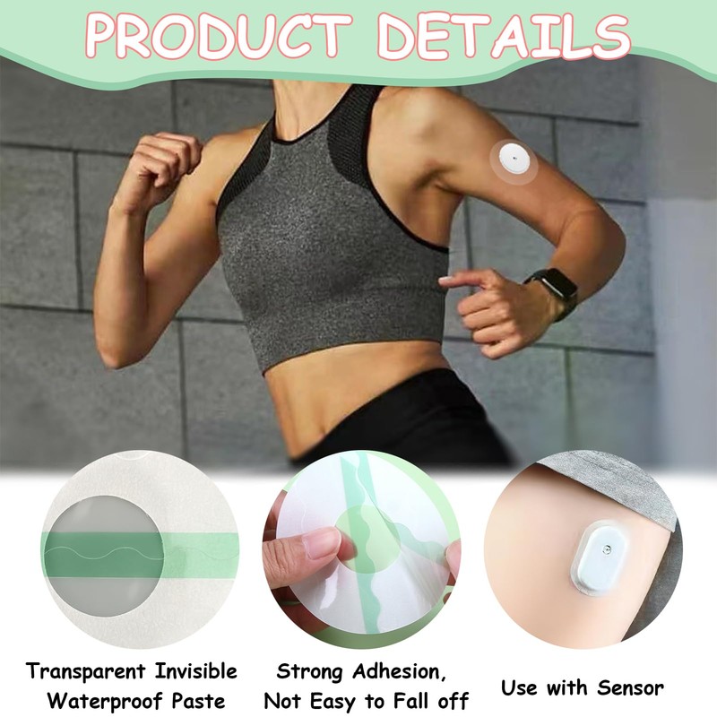 50-Pack Sensor Covers Compatible with Freestyle Libre 1/2/3, Non-Glue Durable