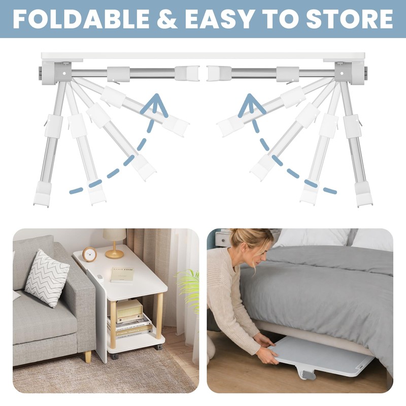 Adjustable Lap Desk, Foldable Laptop Desk for Bed, X-Large Lap