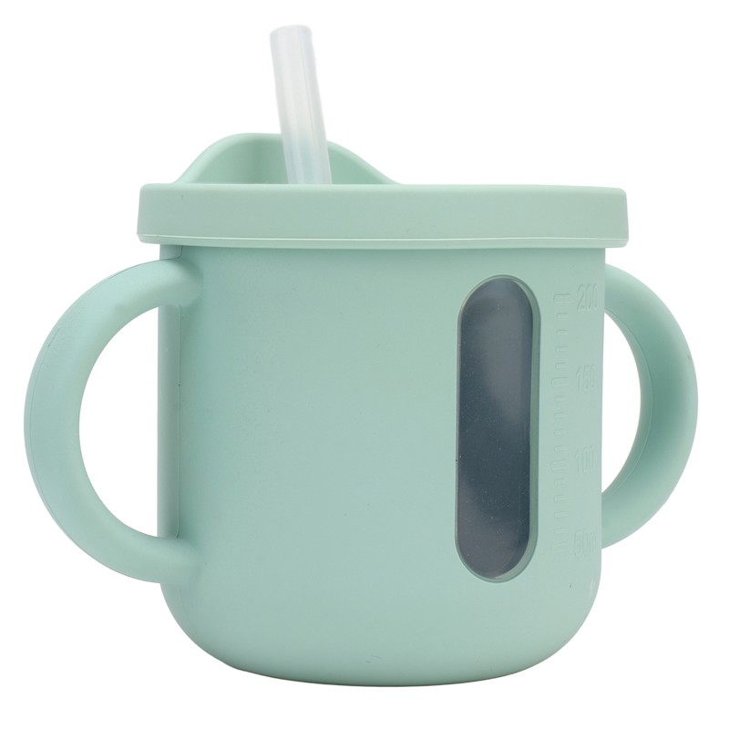 Silicone Sippy Cups Double Handles Lightweight Toddler Training Cup with