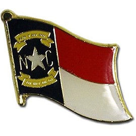 AES State of North Carolina NC Flag Bike Motorcycle Hat Cap Lapel Pin