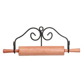 ROLLING PIN RACK - Hand Forged Heavy Duty Wrought Iron Amish Blacksmith Handcrafted & Made in The USA