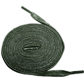 Shoeslulu 50" Premium Flat Waxed Cotton Bootlaces Shoelaces (50 in. (127 cm), Hunter Green)