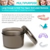Mckkor Denture Bath Case Box, Leak Proof Denture Cups for