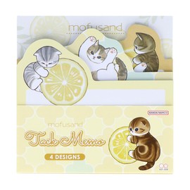 Sunstar Stationery mofusand Sticky Notes, Die Cut, Lemon Tea S2840529