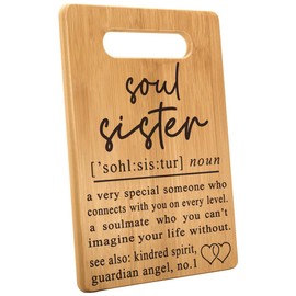 Soul Sister Gifts for Women Friends Birthday Gifts For Soul Sister Friends BFF Unique Friendship Gifts for Female Friends Recipe for A Special Soul Sister Definition Cutting Board