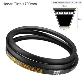 TA-VIGOR A67 Drive Belt 67" Pitch Length 13mm Width 8mm Thickness A-Section V-Belt Neoprene Rubber Transmission Drive Belt Replacement for Automotive Industrial Equipment