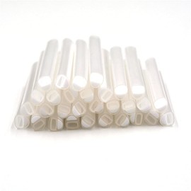 5er Link Technology Fiber Optic Fusion Splice Shrink Sleeves Tapered Ends 40 mm Tubing 304 Stainless Steel PE Clear Bare Optical Fiber Fusion Pipe hot melt Protection Tubes (500 Pack)