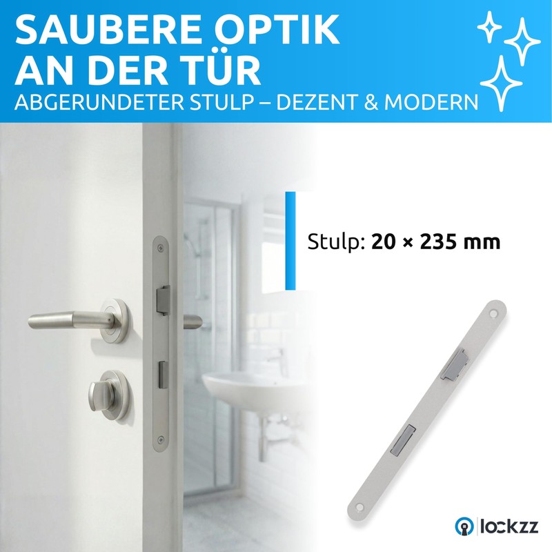 lockzz Toilet Mortice Lock Bathroom Door DIN Left - Bathroom
