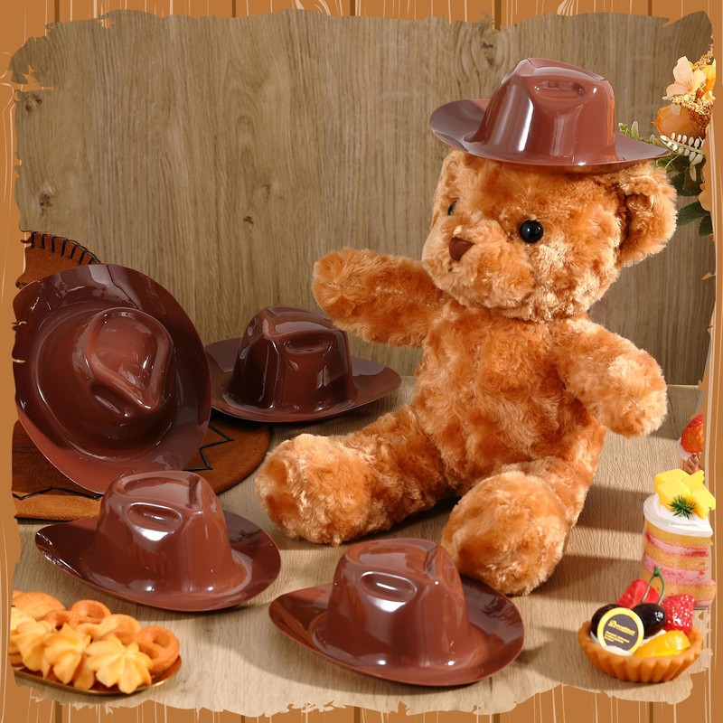 Uiifan 24 Pcs Cowboy Hats Ice Cream Bowls Snacks Yogurt