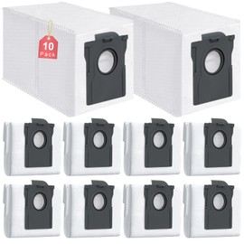 10 Pack Dust Bags for Dreame X50 Ultra/X40 Ultra/X30 Ultra/L50 Ultra/L40 Ultra/L10s Ultra Gen 2/L10s Pro Ultra Robot Vacuum Cleaner, 3.0L Large Capacity Vacuum Bags Automatic Dirt Disposal Bags