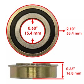 Caltric Front Wheel Bearings for Bush Hog PZ7327CV PZ7327FX ES2044KH4 ES2052KH4 / 99093