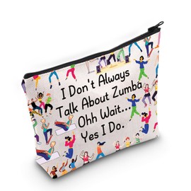 JNIAP Zumba Enthusiast Gift I Always Talk About Zumba Cosmetic Bag Fitness Dance Gift (Zumba Ohh Wait Bag)