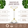 2 White Jade Roller for Face Massage - 100% Natural