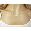 Martinuzzi Accessories White Opal Hamsa Hnad Nylon Necklace. Floating Illusion.Invisible