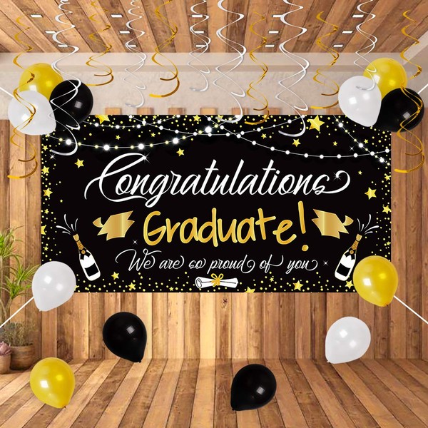 90shine Graduation Decorations Class of 2025 - Large Congrats Grad